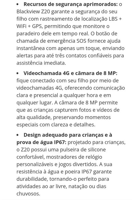 Smartwatch para criança com localizador