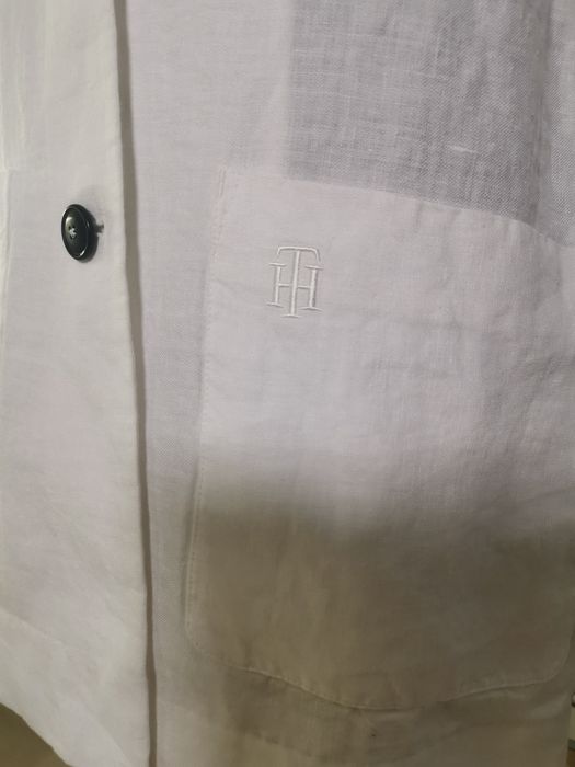 Piękna Lniana marynarka z kieszeniami Tommy Hilfiger