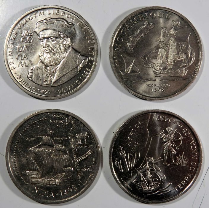 Republica Portuguesa - 9ª Série Descobrimentos - 4 moedas Soberbas.