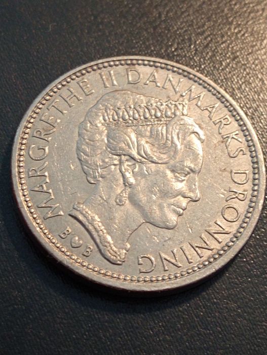 10 Kroner - Margrethe II 	Dinamarca	1979	 - B e B	Soberba	cuproníquel