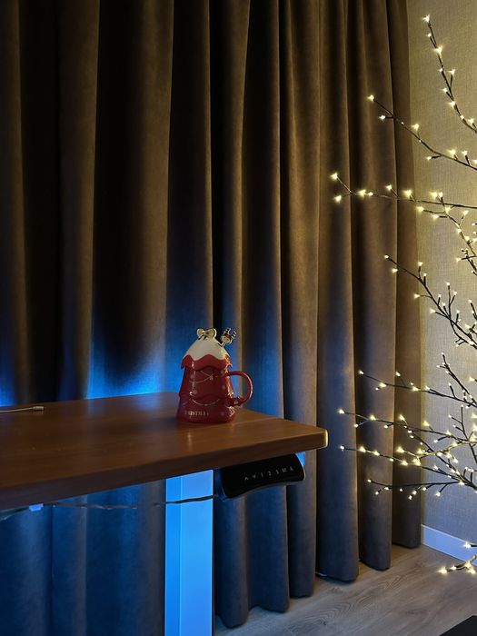 Комплект штор Микро-велюр  Ткань-Блекаут ,микро-велюр