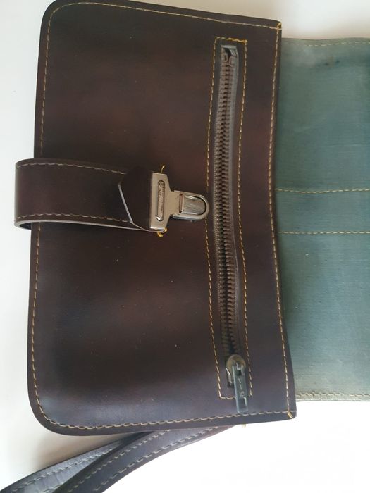 Vintage męska skórzana saszetka