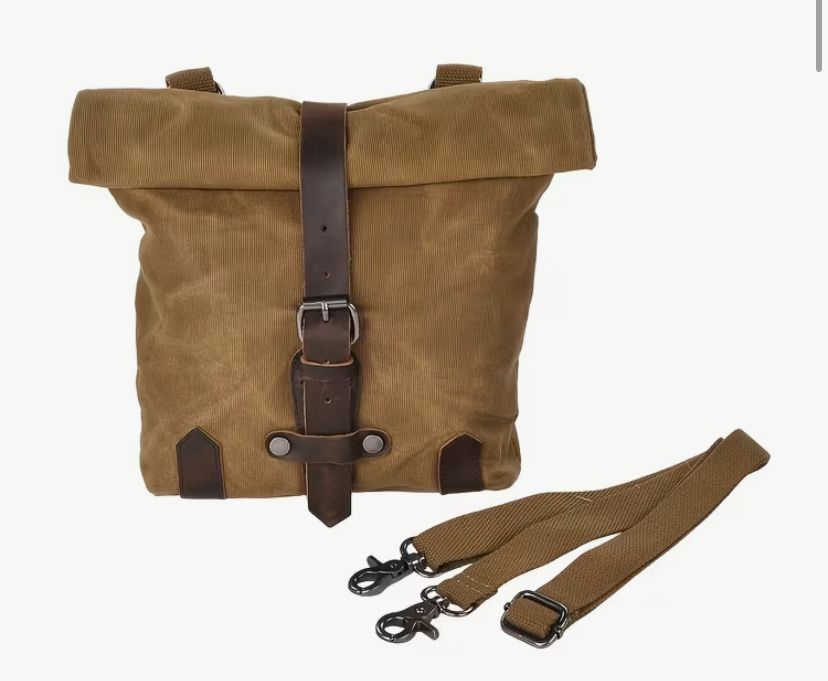 Сумка на мотоцикл. Сумка через плечо винтажная. Боковая сумка на мотоц