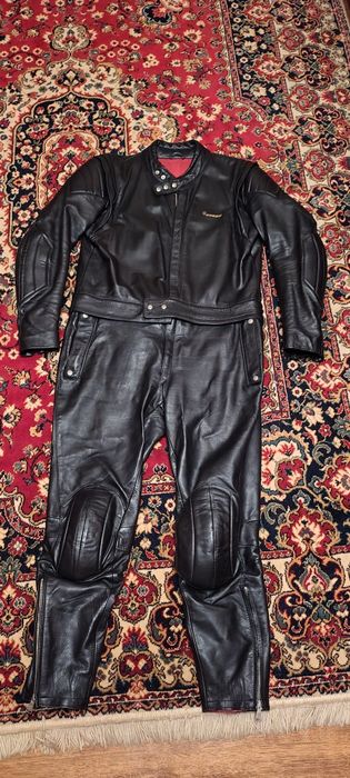 Вінтажний мотокостюм harro шкіряний