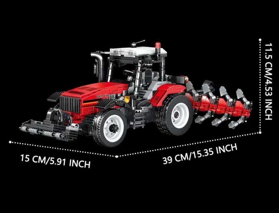 Конструктор трактор,бульдозер, комбайн (+1000деталей)