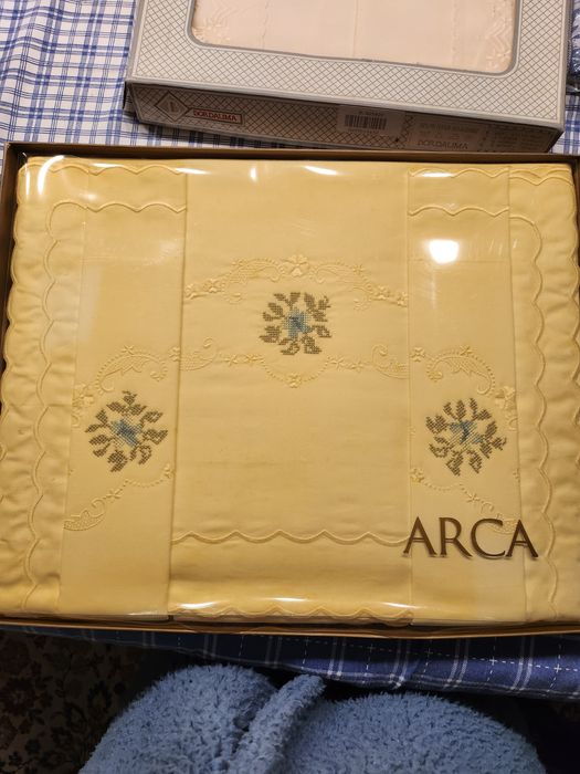 Conjunto de roupa de cama lençóis marca Arca 100% algodao