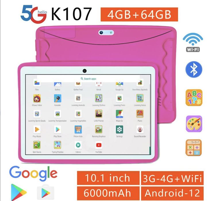 Планшет BDF 10,1 "LTE 4 G! дитячі для навчання!