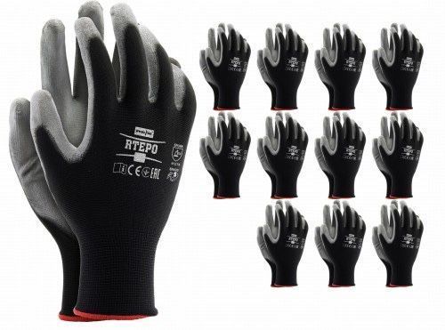 Rękawice Robocze Czerw-Czarne 9-L Ox-Lateks_Cb9 - 10 par