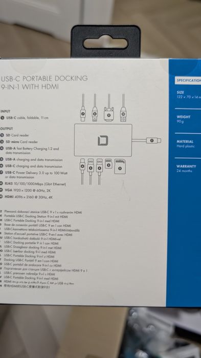 przenośna stacja dokująca DICOTA USB-C 9-w-1.
