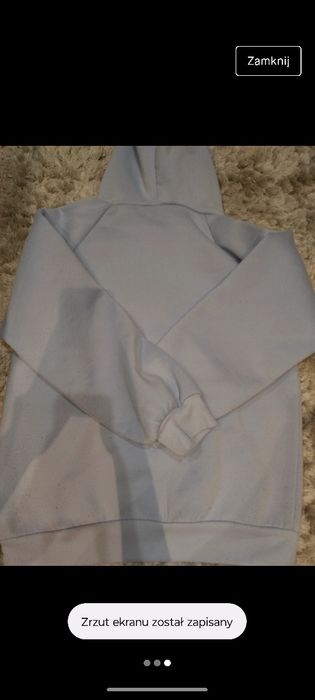 Niebieska bluza z kapturem oversize baby blue