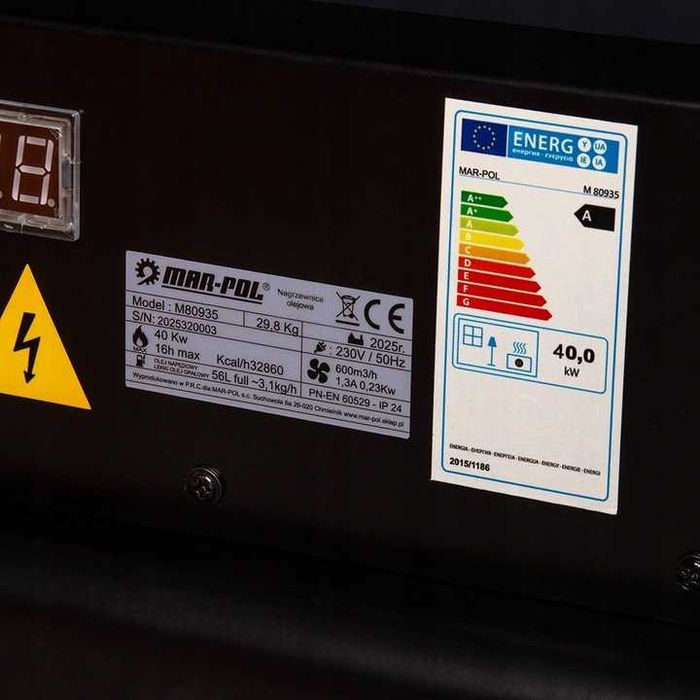 Nagrzewnica olejowa spalinowa 40kw z kominem odprowadzaniem spalin