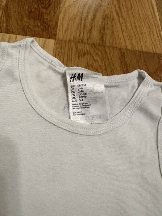 Podkoszulki H&M 98/104 2 szt