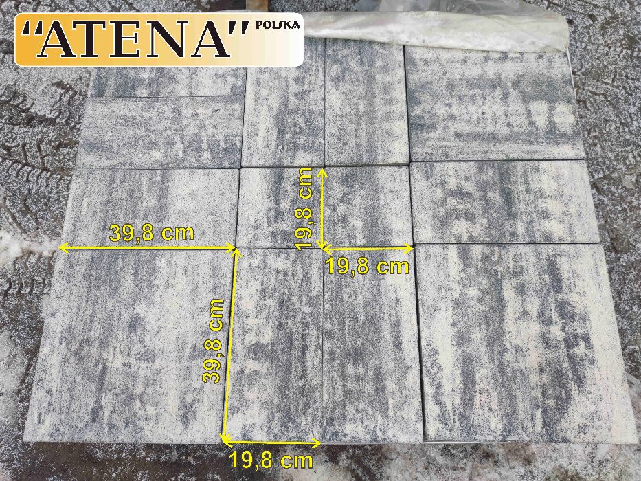 kostka brukowa PORTOS inverno 6cm DUŻY FORMAT palisady PROJEKT GRATIS