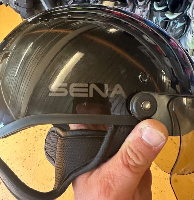 Мотошолом полулицевик Sena Cavalry Bluetooth Half Helmet (Розмір XL, Новий)