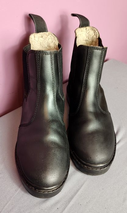 Zimowe skórzane sztyblety Jacson - ocieplane - rozmiar 36