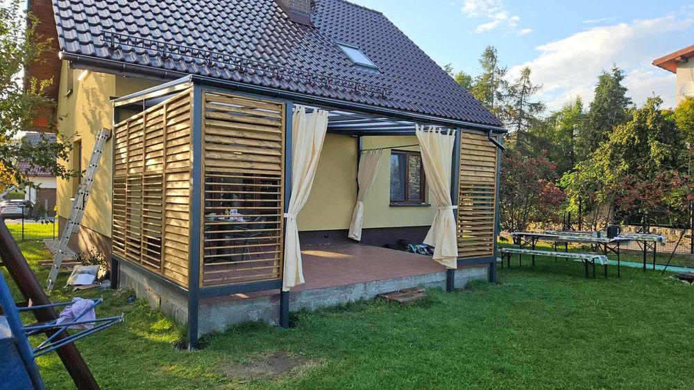 Żaluzje tarasowe, - shuttersy do pergol, altan, tarasów, balkonów.