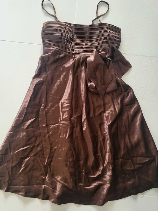 satynowa sukienka s