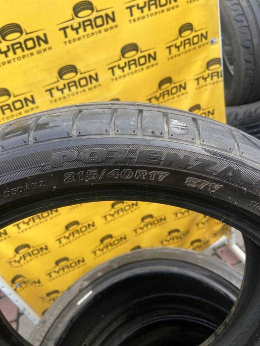 215/40/17 BRIDGESTONE POTENZA RE050A літо Б/У рік 2023 комплект