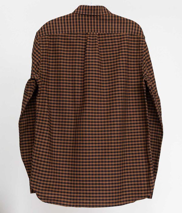 Koszula męska regular fit brązowa krata H&M bawełna casual preppy S