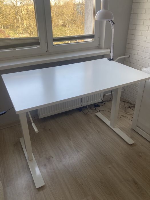 Biurko IKEA regulowana wysokość na korbkę 80x120 cm