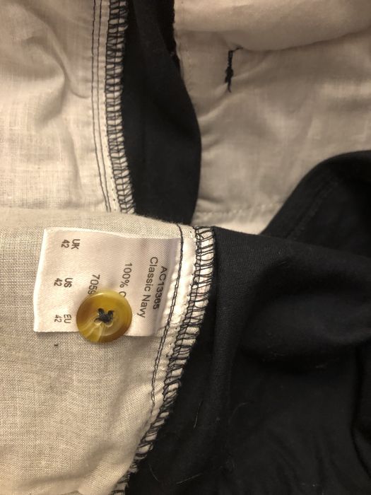 Spodnie 42 Cotton granatowe