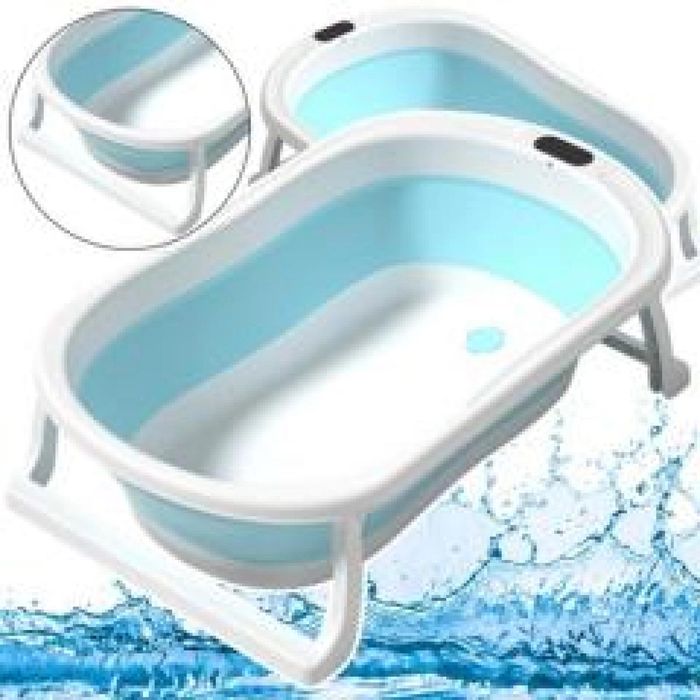 Wanienka do kąpieli składana antypoślizgowe nieb Leantoys