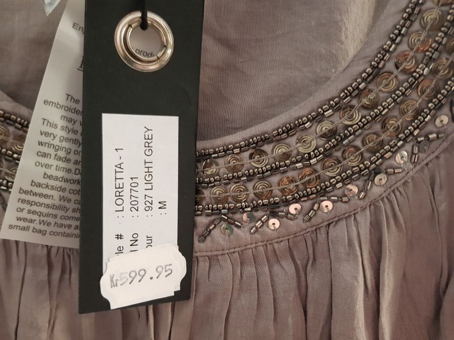 Srebrno szara sukienka bombka rozm M. Nowa.