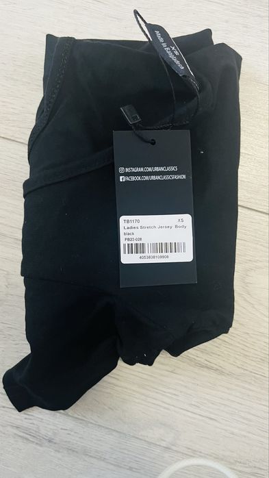 Damskie czarne body Urban Classic rozmiar XS