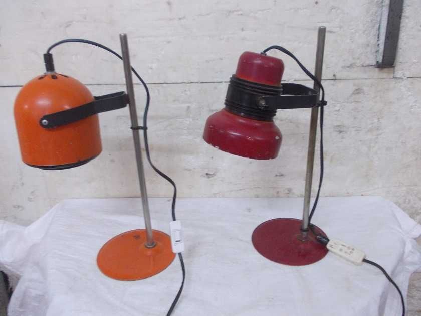 Stare lampki na biurko PRL bauhaus vintage