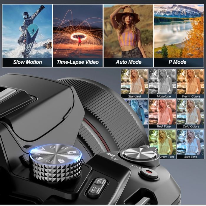 NBD 5K&64MP Digital Cameras for Photography, 16X Optical Zoom Camera w