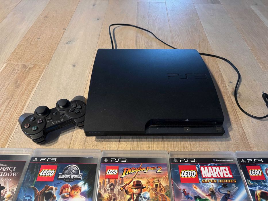 Konsola Sony PS3 slim, 27 gier, eye kamera, pad