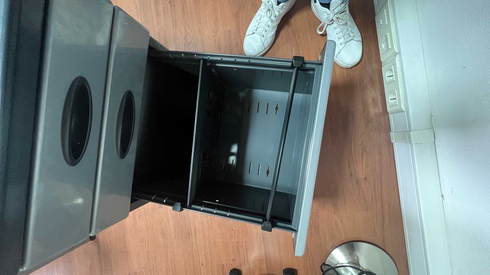 Móvel de Apoio Organizador de Escritório com 3 Gavetas e Rodas