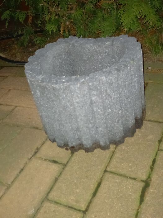 Gazony betonowe szare półksiężyc 3 sztuki