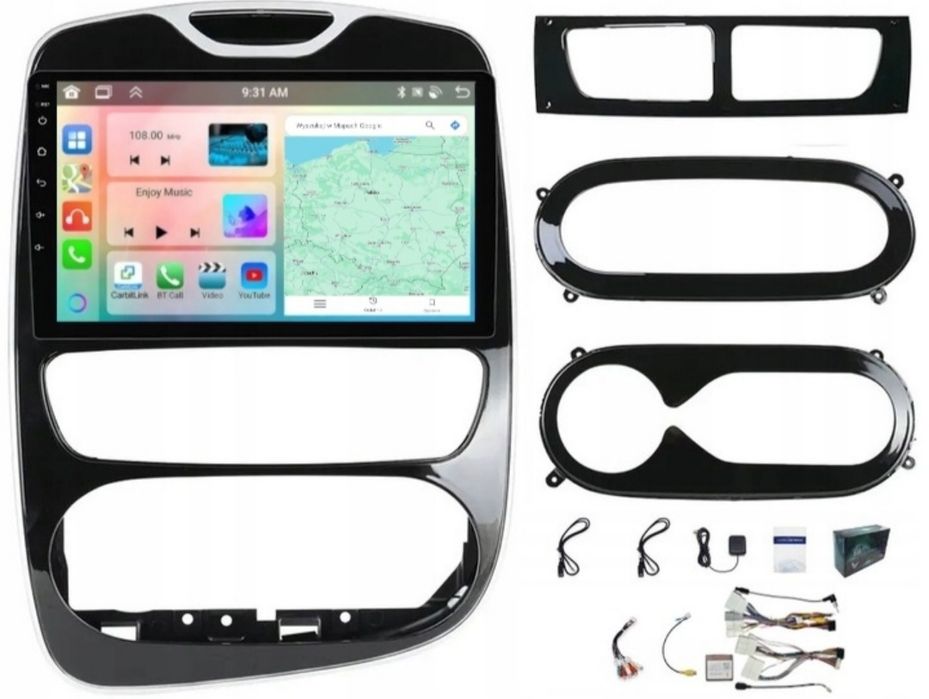 Radio nawigacja android RENAULT CLIO 2012-18 carplay
