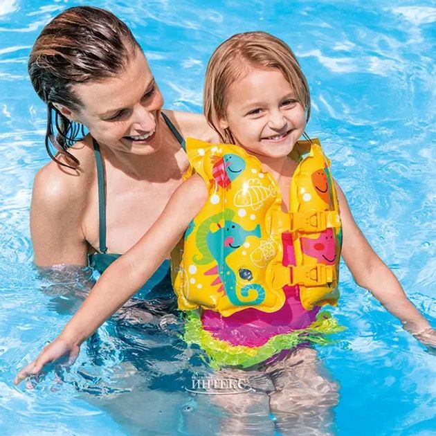 Жилет Intex Рибки надувний дитячий для плавання