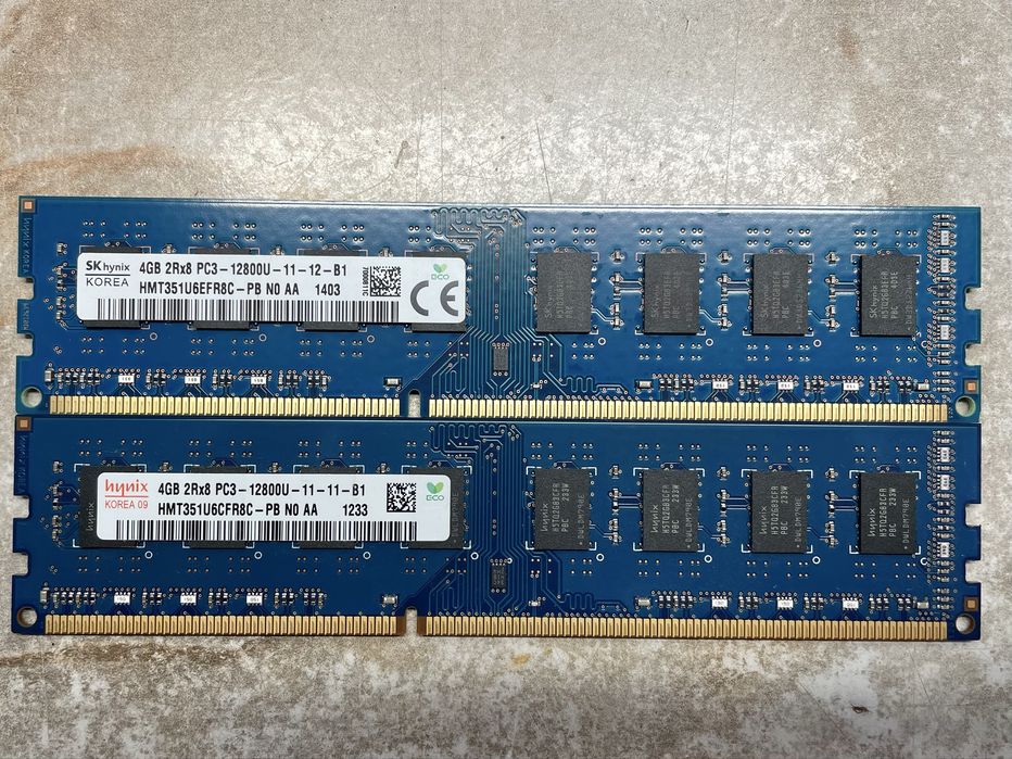 Pamięci ram 2x4GB DDR3 Sk Hynix