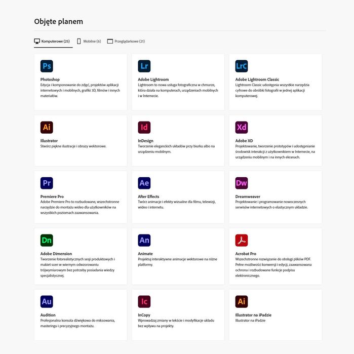 Adobe Creative Cloud Pro 1-12 mies | Photoshop, Lightroom, Premiere