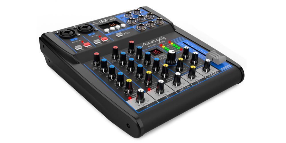 Mesa mistura Audibax MG04 USB, Bluetooth, MP3, USB Rec e FX