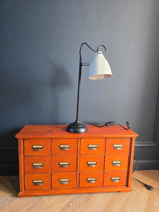 Stara przegubowa LAMPA biurkowa loft Francja