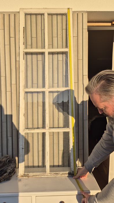 Rama okienna drewniana na lustro, obraz DIY