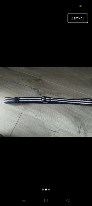 materiałowy pasek do spodni vintage