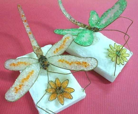 Borboleta de quartzo 6x12x9cm