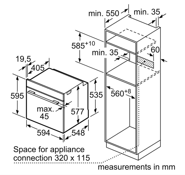 Духова шафа електрична вбудована Bosch HBG635BB1 (Serie 8 новий)