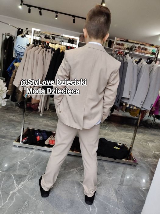 Garnitur dla chłopca czarny 116-170 marynarka plus spodnie