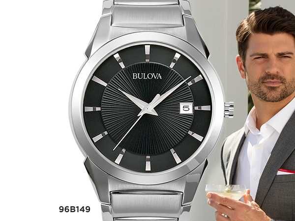 Bulova 96B149 - стильна класика. сапфір, 42 мм. Оригінал! Розпродаж!