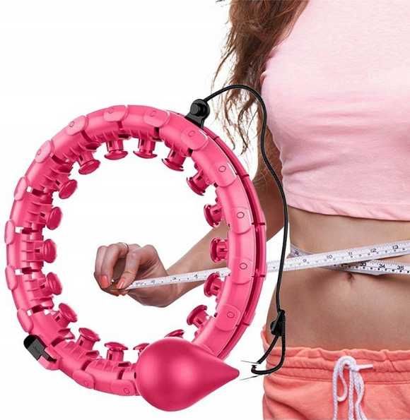 ODCHUDZAJĄCE HULA HOOP z Obciążeniem Wypustkami Hula-Hop Różowe Pink