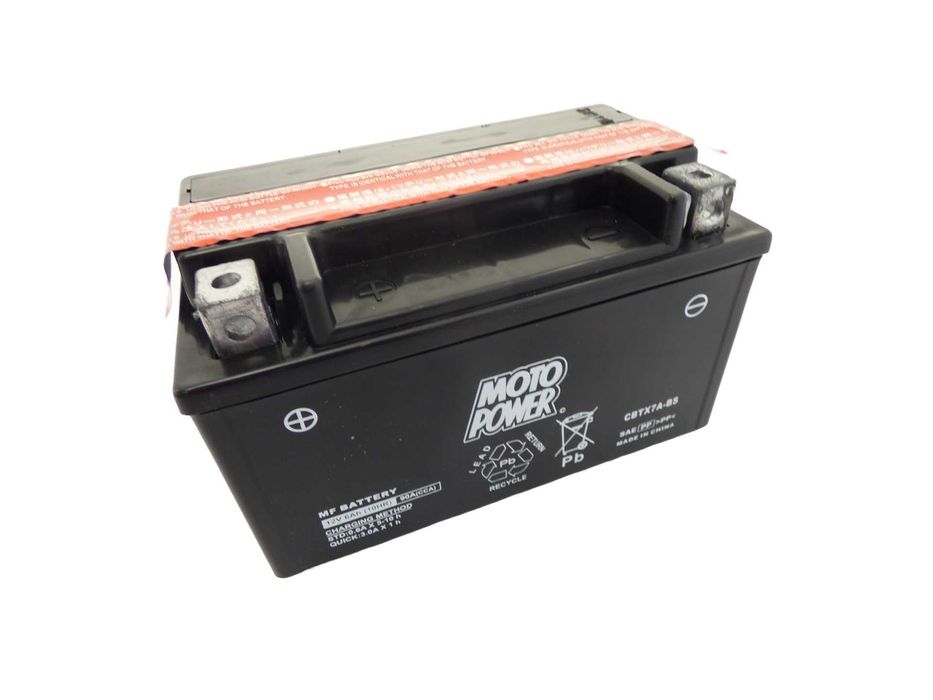Akumulator 12V 6Ah 90A L+ AGM Moto Power CBTX7A-BS YTX7A-BS ETX7A-BS