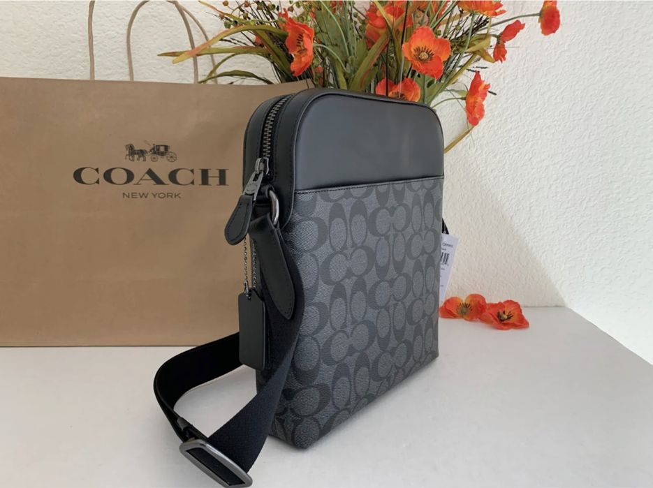 Сумка чоловіча через плече coach houston арт j2357-4010