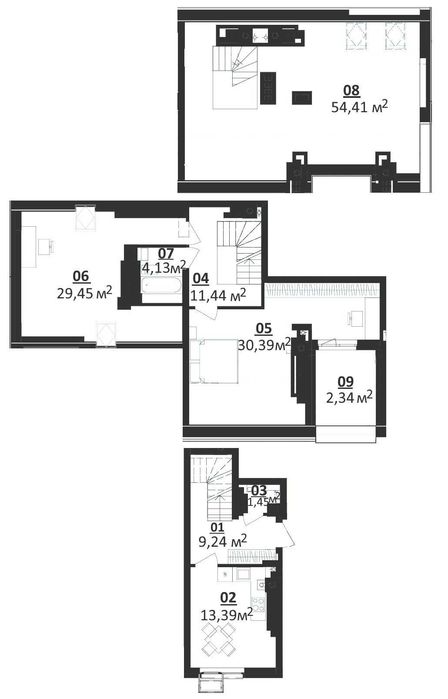 Продаж готового 3-кімнатного пентхаусу з терасою в ЖК CENTER
