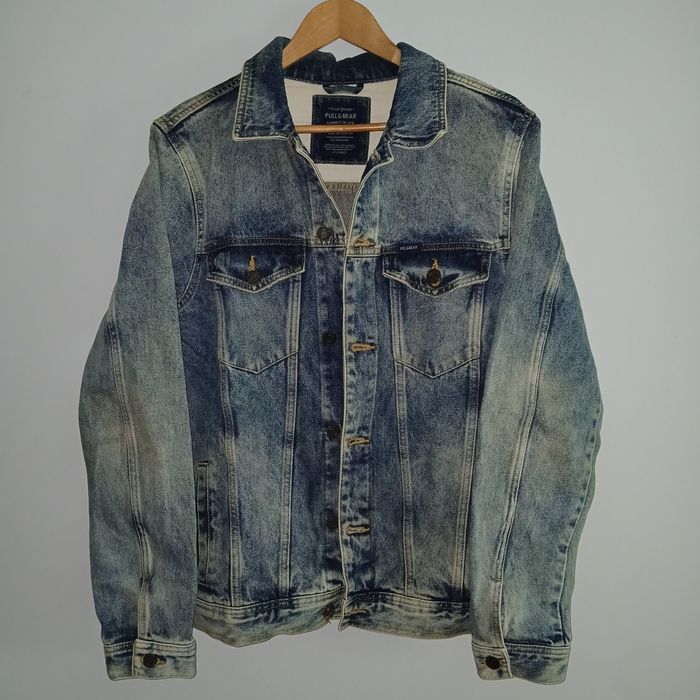 Casaco de ganga azul Pull and Bear